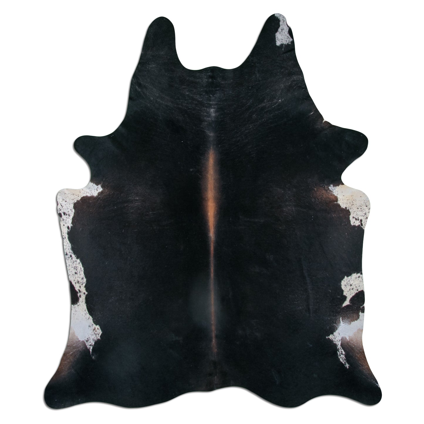 Kuhfell - L210 x B180 cm - schwarz braun weiß