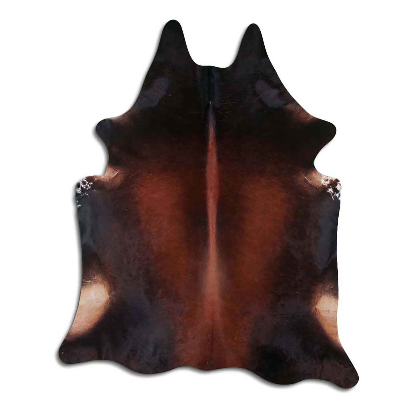 Kuhfell - L211 x B180 cm - braun schwarz