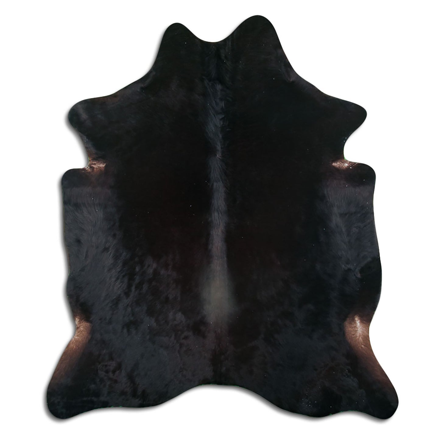 Kuhfell - L210 x B180 cm - schwarz braun