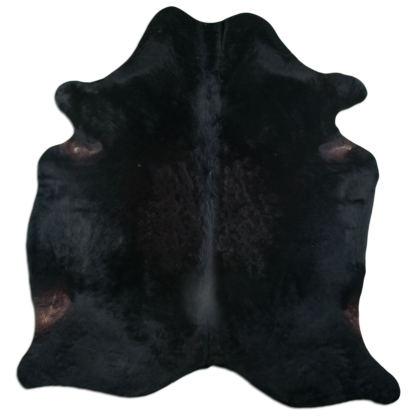 Kuhfell Teppich - L210 x B200 cm - dunkelbraun schwarz