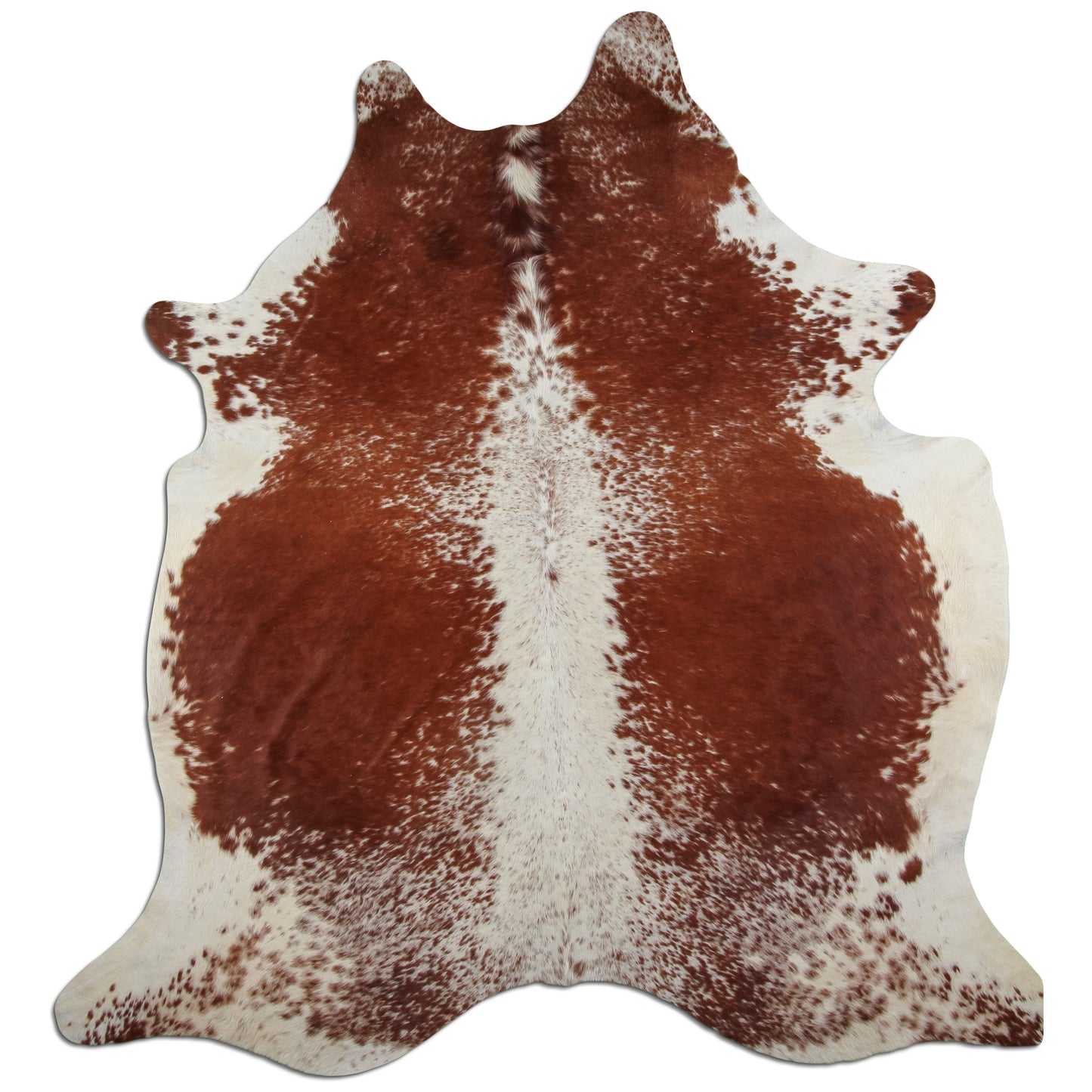 Kuhfell Teppich - L240 x B210 cm - braun weiß salt&pepper