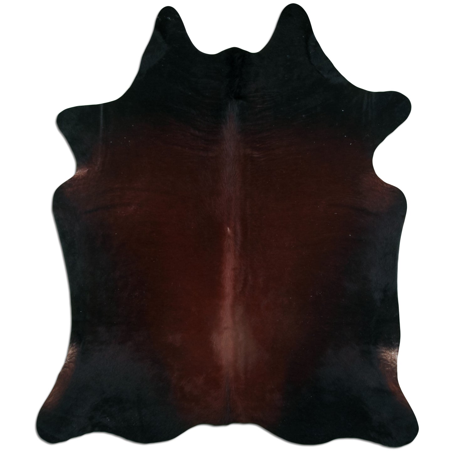 Kuhfell Teppich - L210 x B175 cm - schwarz braun