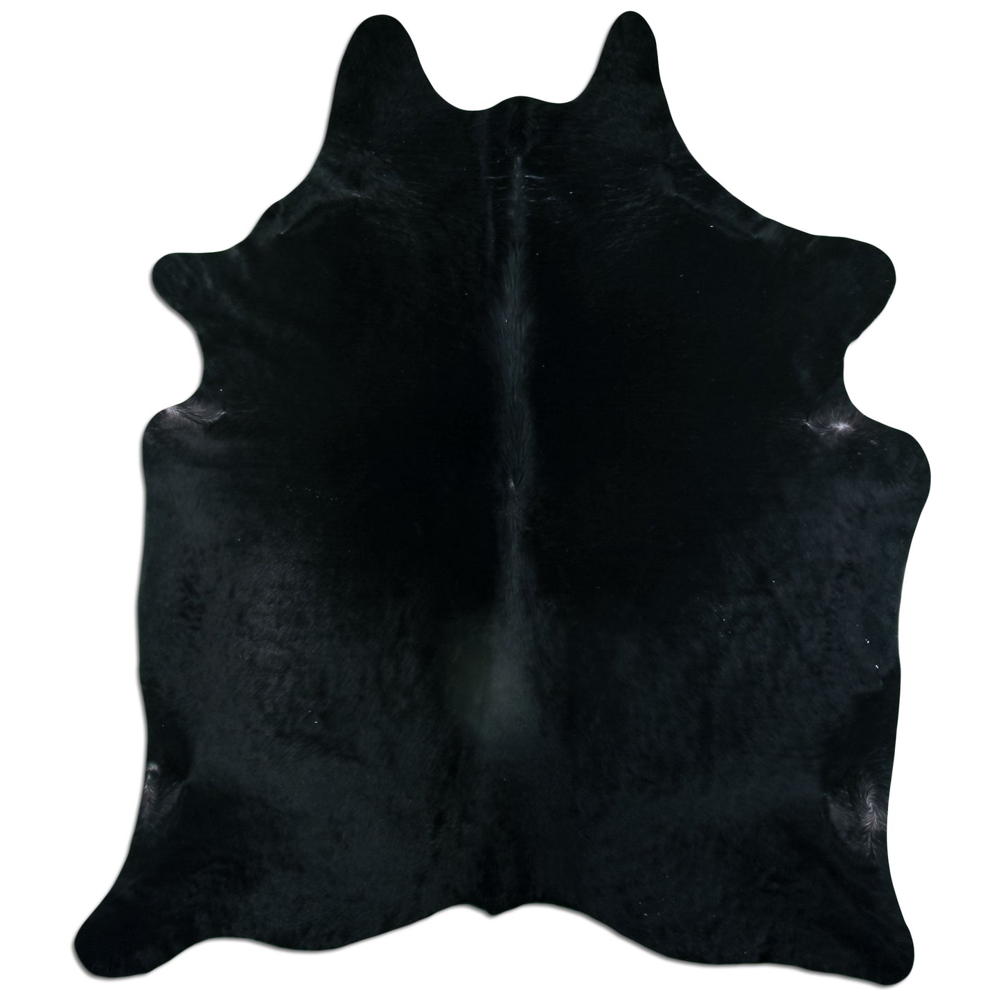 Kuhfell Teppich - L210 x B180 cm - schwarz