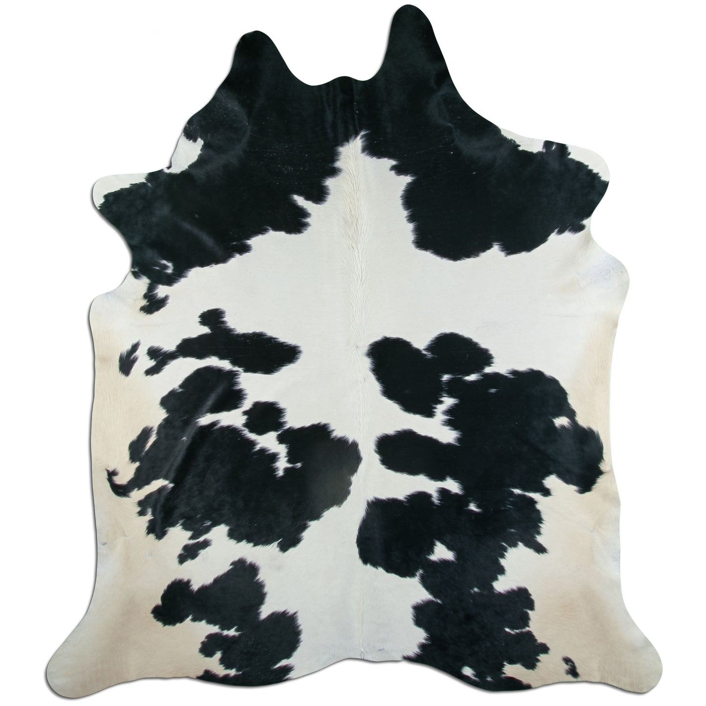 Kuhfell Teppich - L240 x B208 cm - schwarz weiß