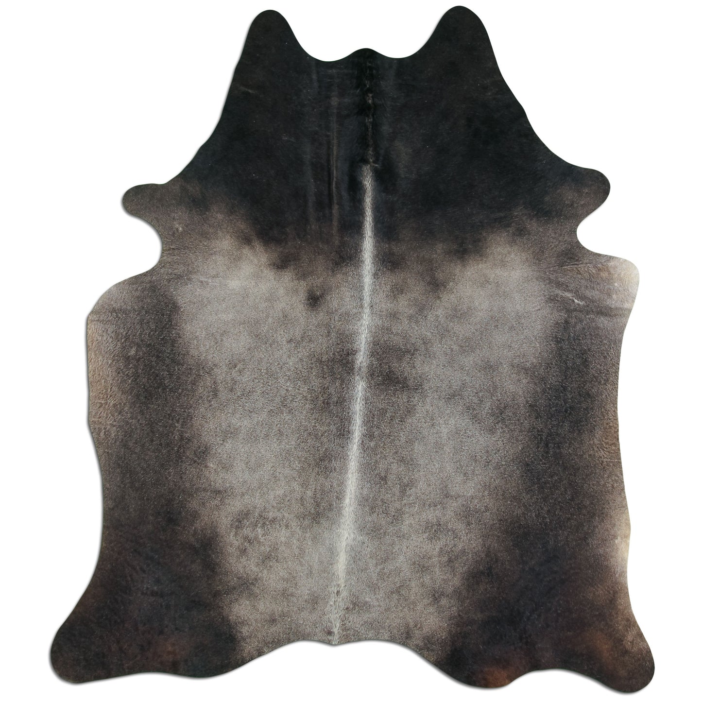Kuhfell Teppich - L210 x B178 cm - champagner schwarz grau