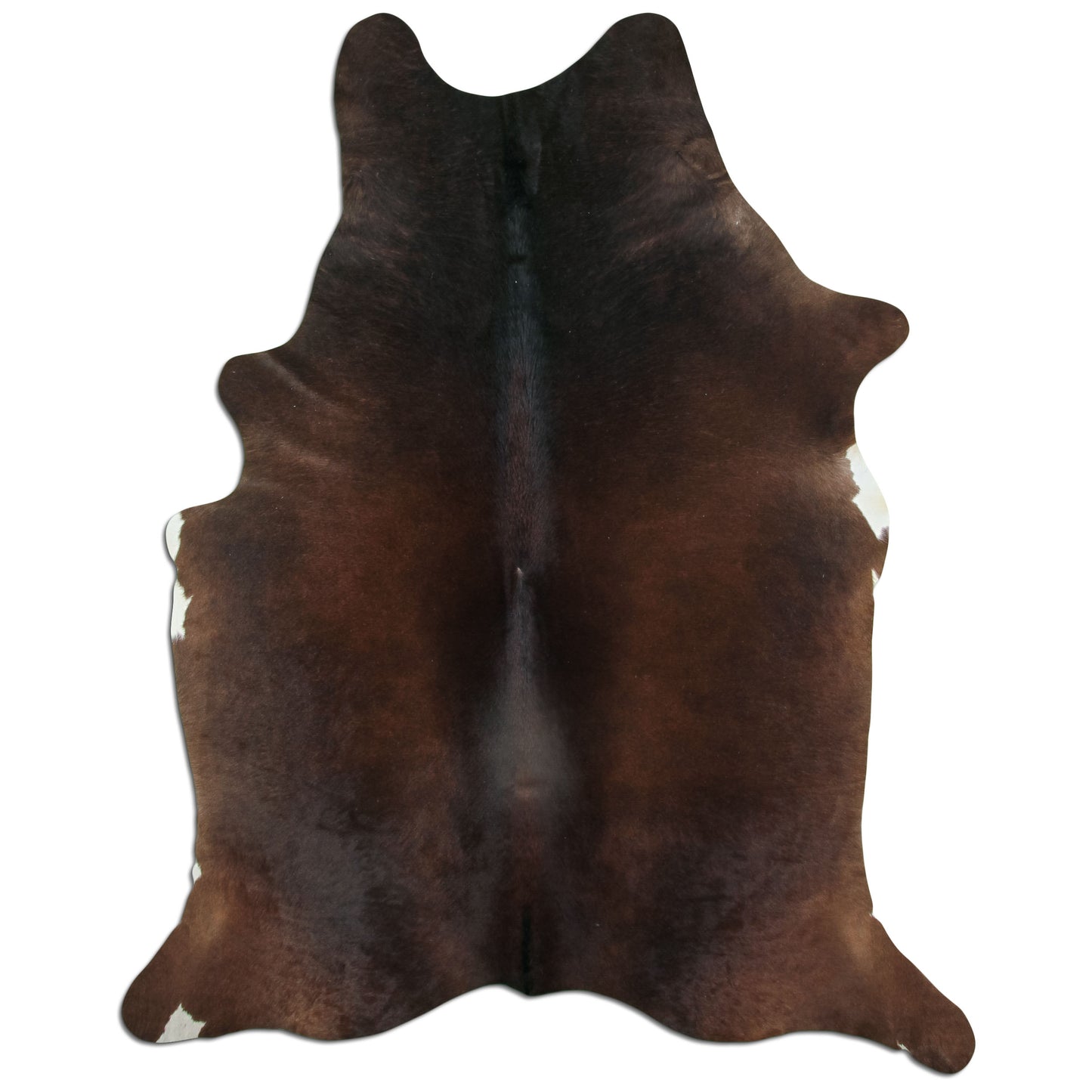 Kuhfell Teppich - L240 x B180 cm - schwarz braun weiß