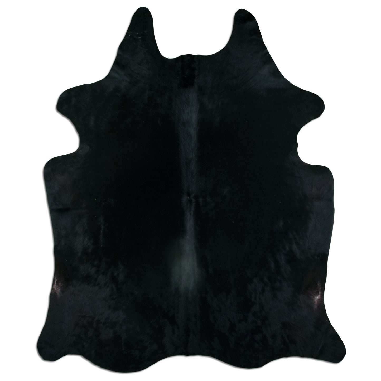 Kuhfell Teppich - L210 x B180 cm - schwarz