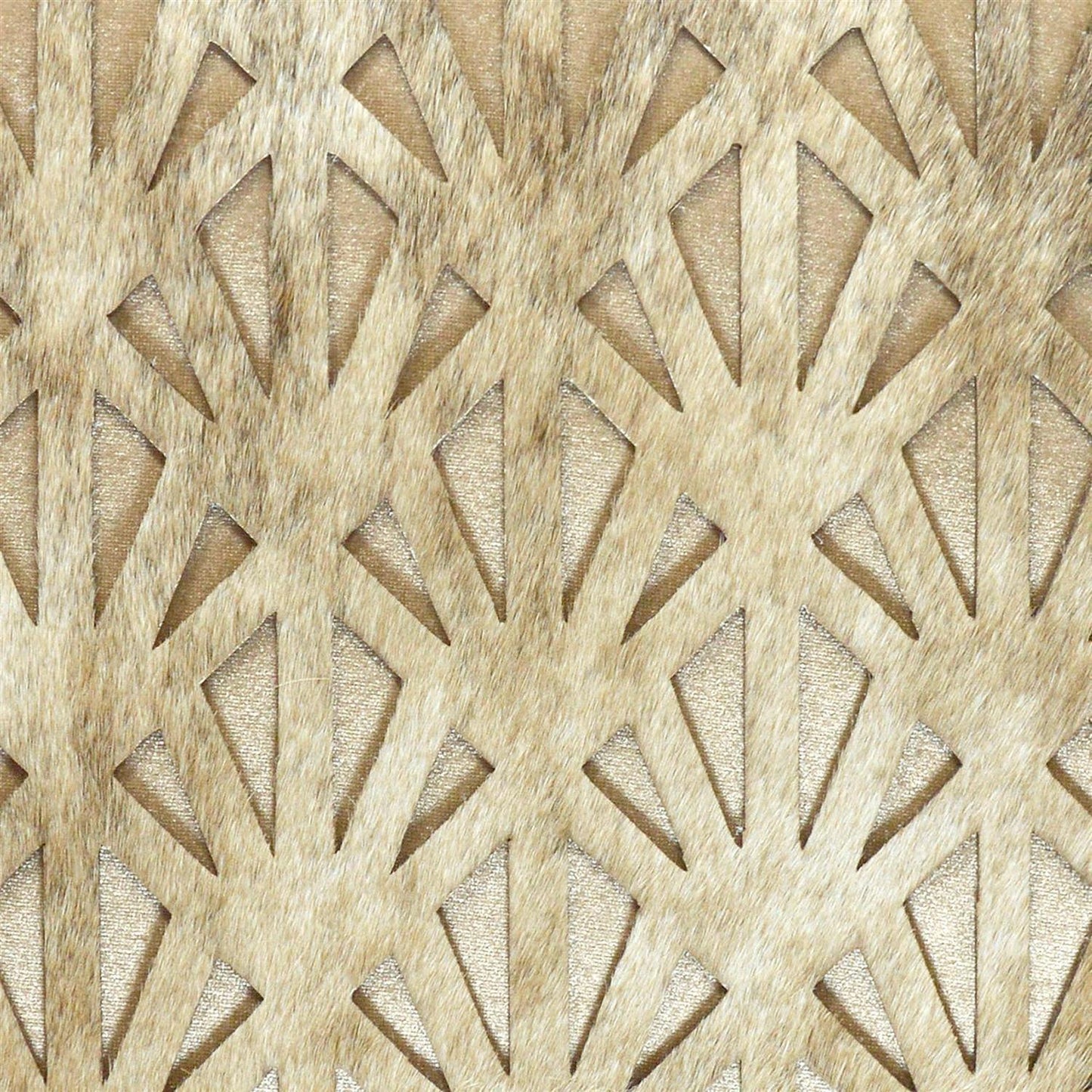 Patchwork Kuhfell Kissen, 40x40cm, Trigon hellbraun exotic