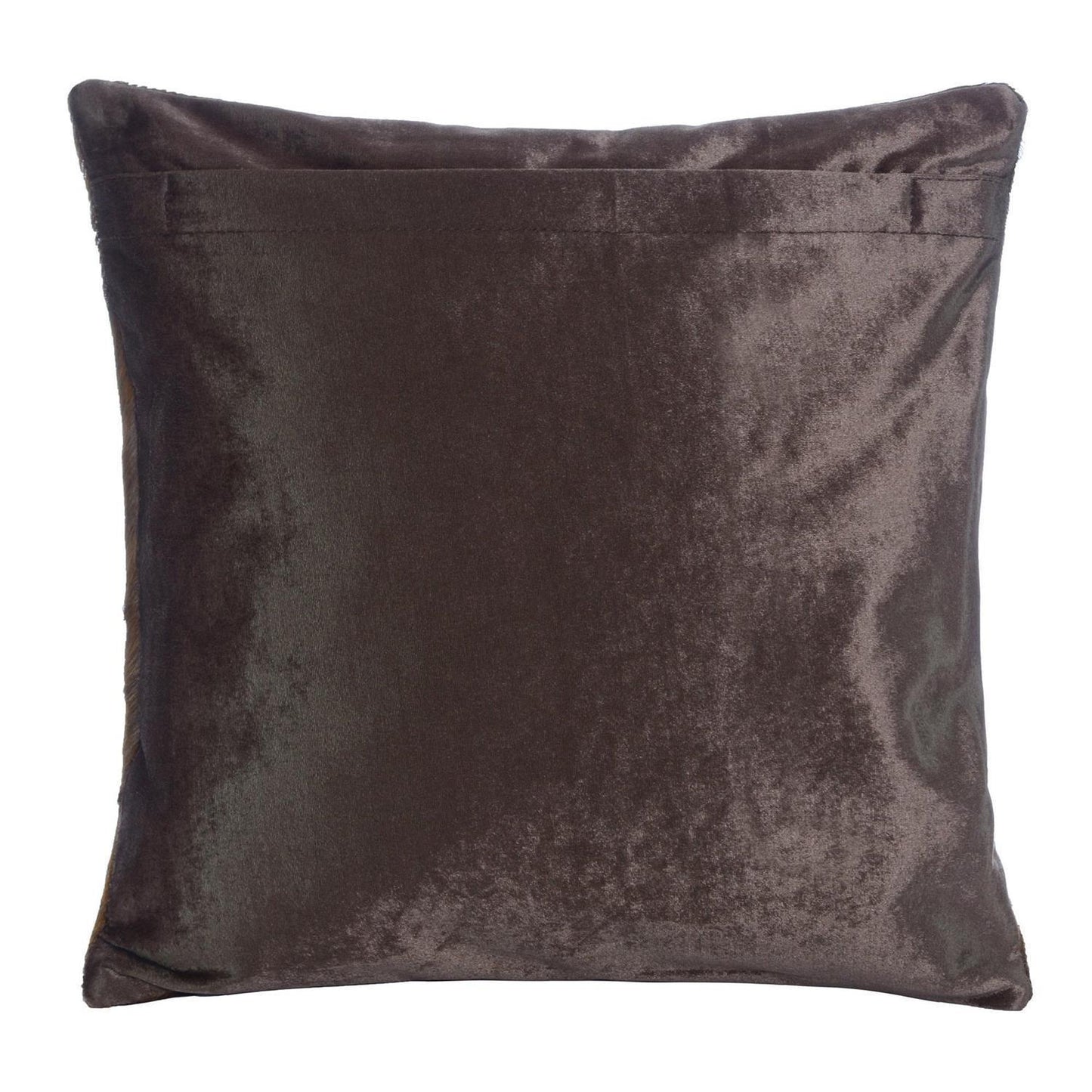 Patchwork Kuhfell Kissen, 40x40cm, Tuscan braun exotic