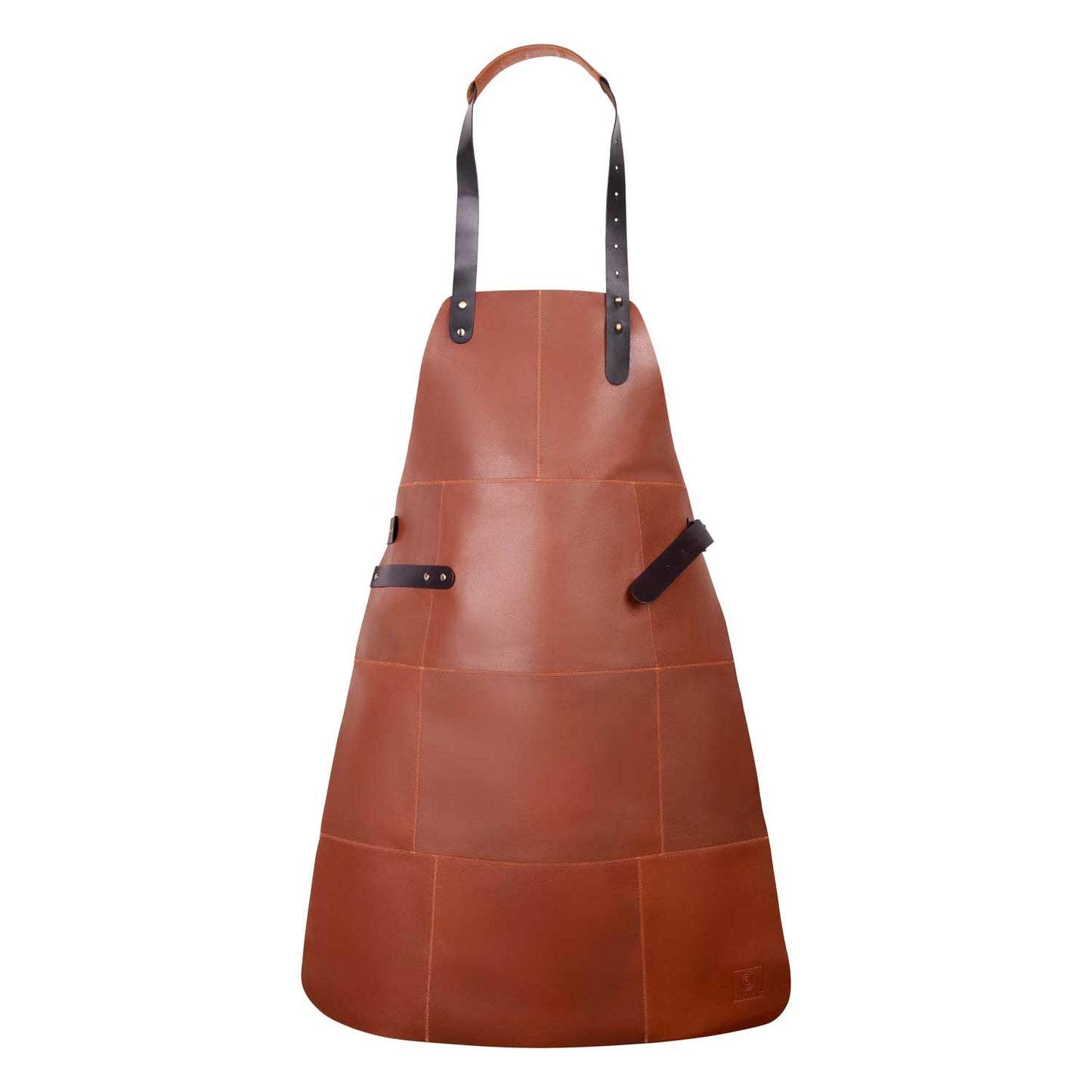 Livorio Lederschürze aus 100% echtem Leder, cognac