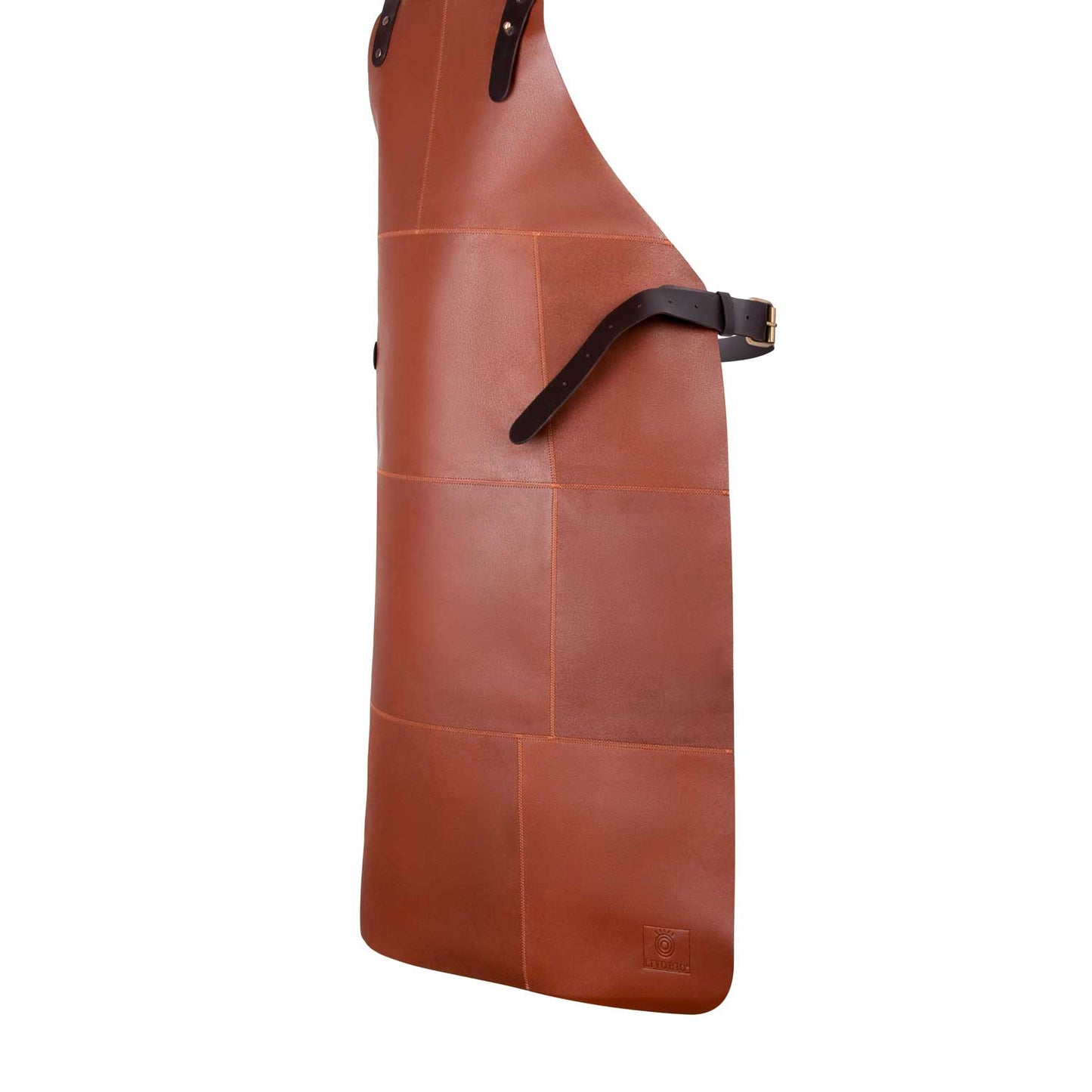 Livorio Lederschürze aus 100% echtem Leder, cognac