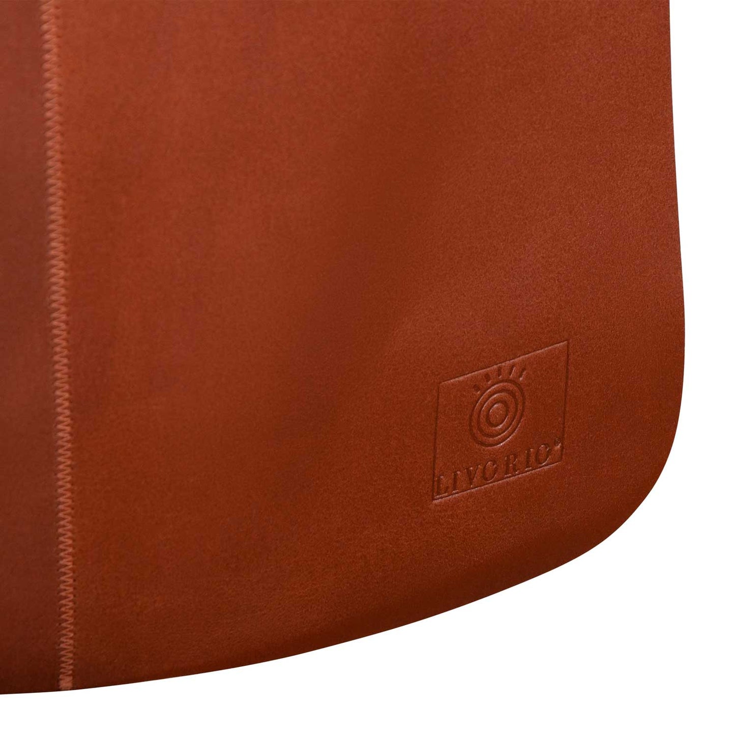 Livorio Lederschürze aus 100% echtem Leder, cognac