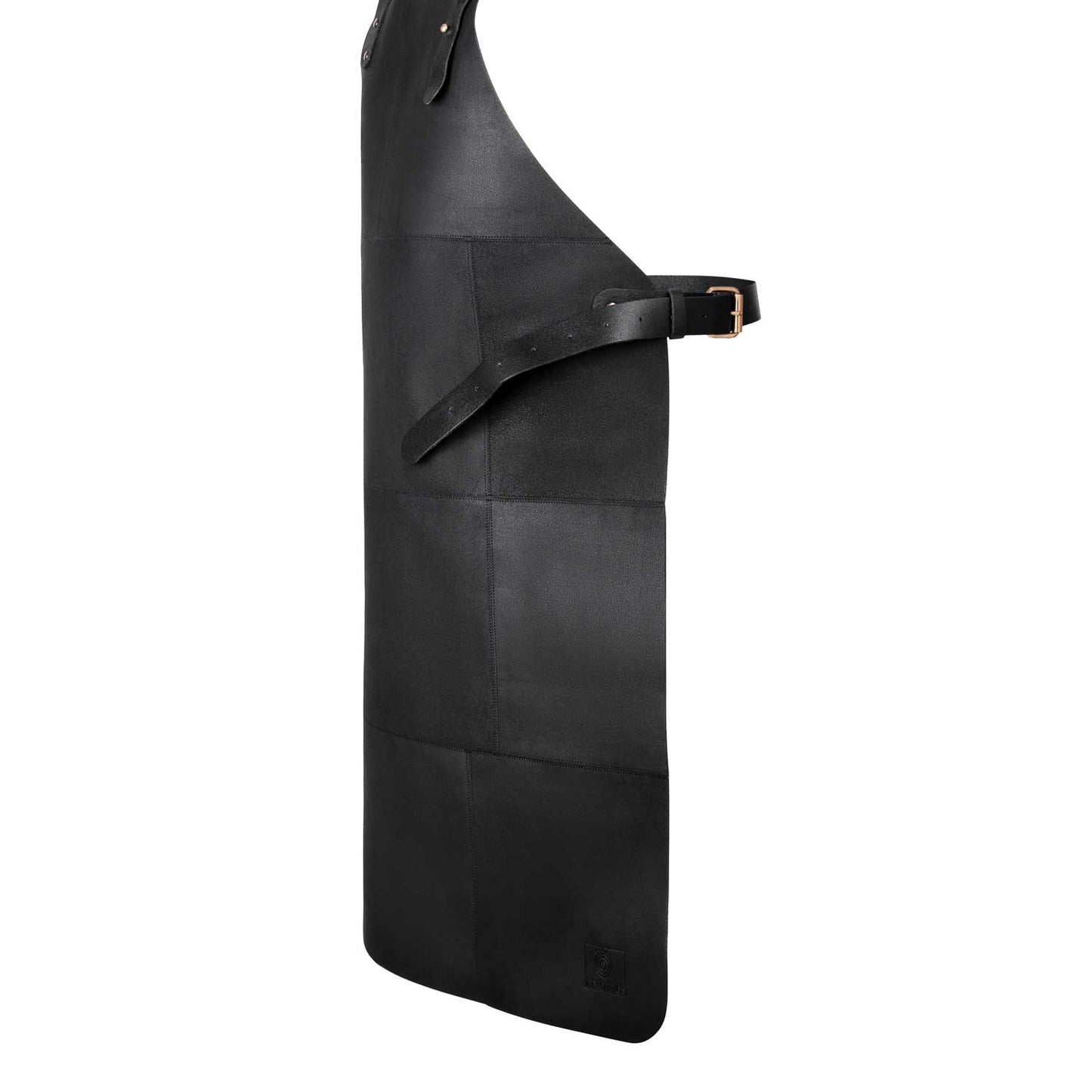 Livorio Lederschürze aus 100% echtem Leder, schwarz