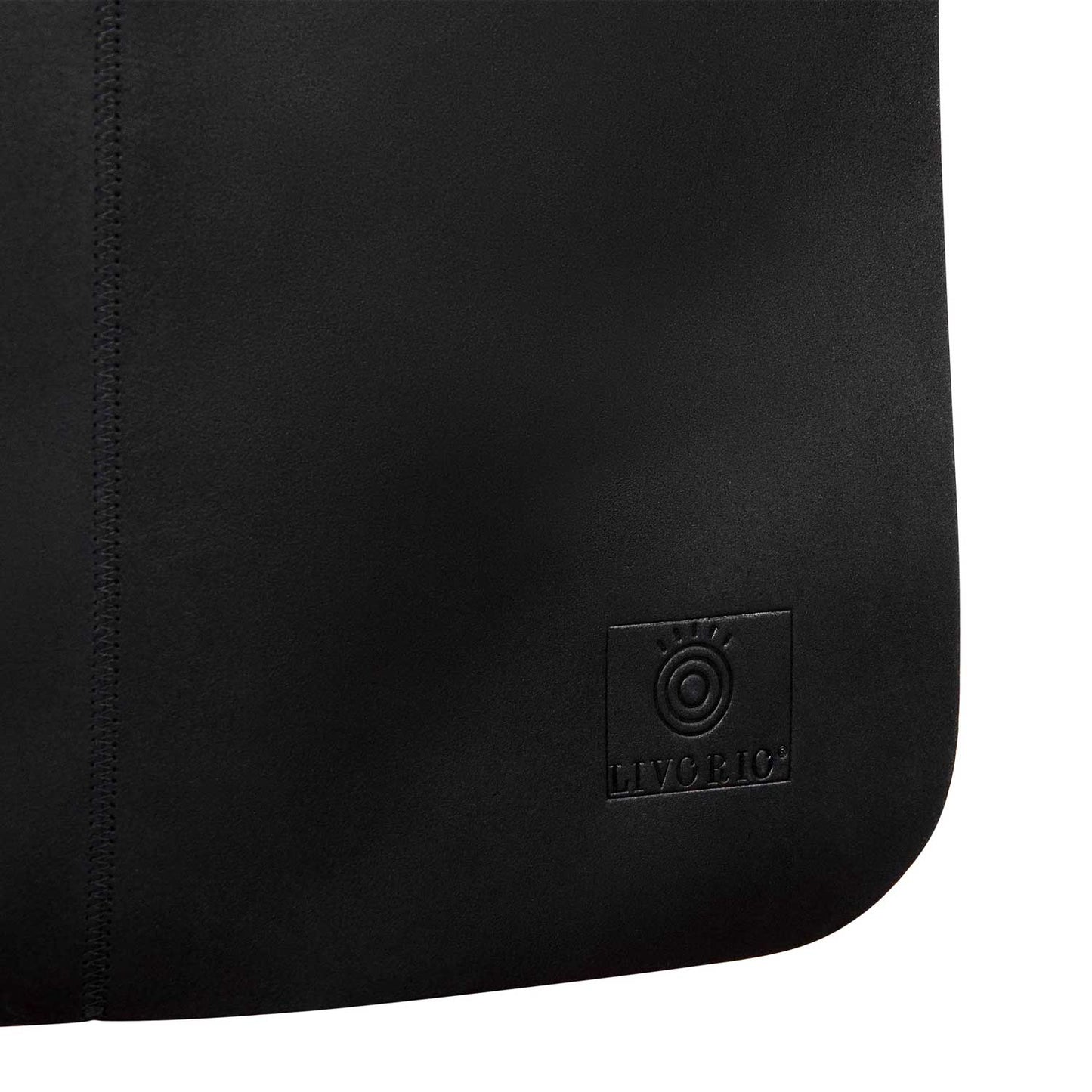 Livorio Lederschürze aus 100% echtem Leder, schwarz