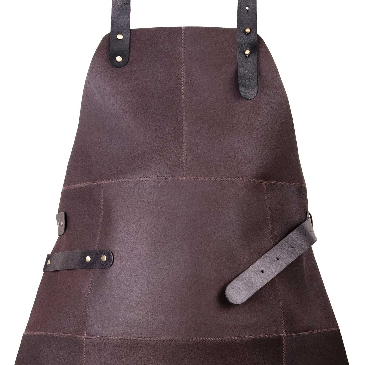 Livorio Lederschürze aus 100% echtem Leder, braun