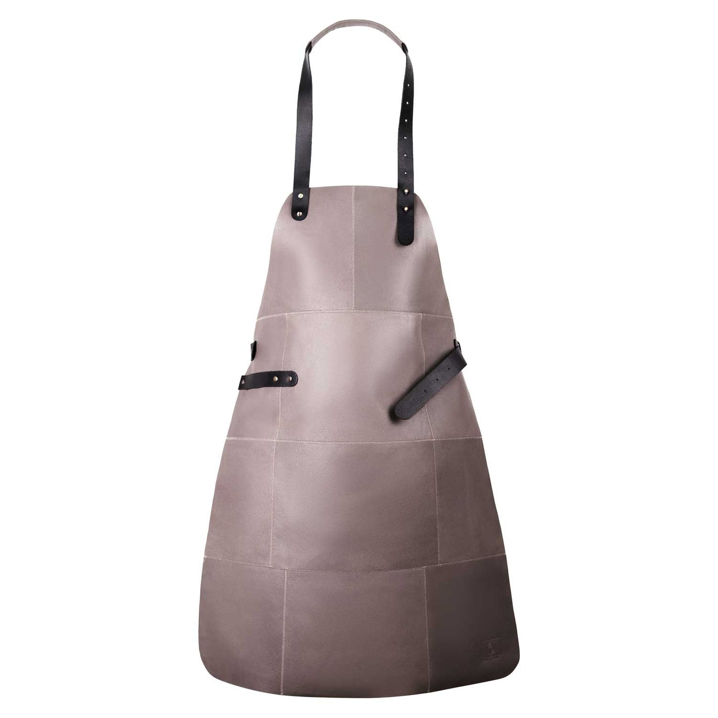 Livorio Lederschürze aus 100% echtem Leder, grau beige