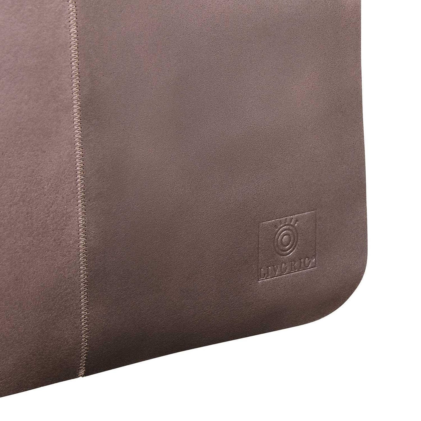 Livorio Lederschürze aus 100% echtem Leder, grau beige