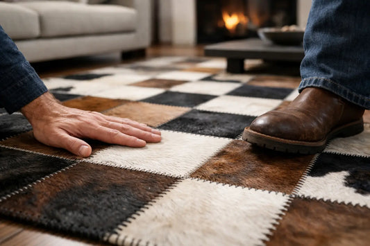 Ist ein Patchwork-Kuhfell-Teppich robust?