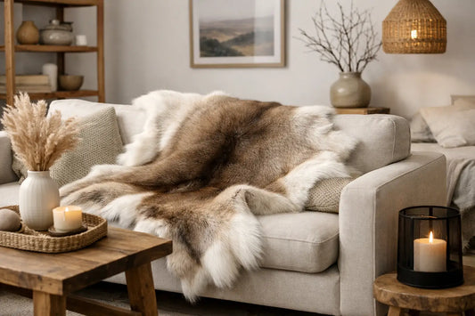 Rentierfell dekorieren im Wohnstil