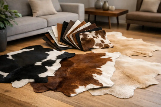 Kuhfell Teppich Farben richtig auswählen