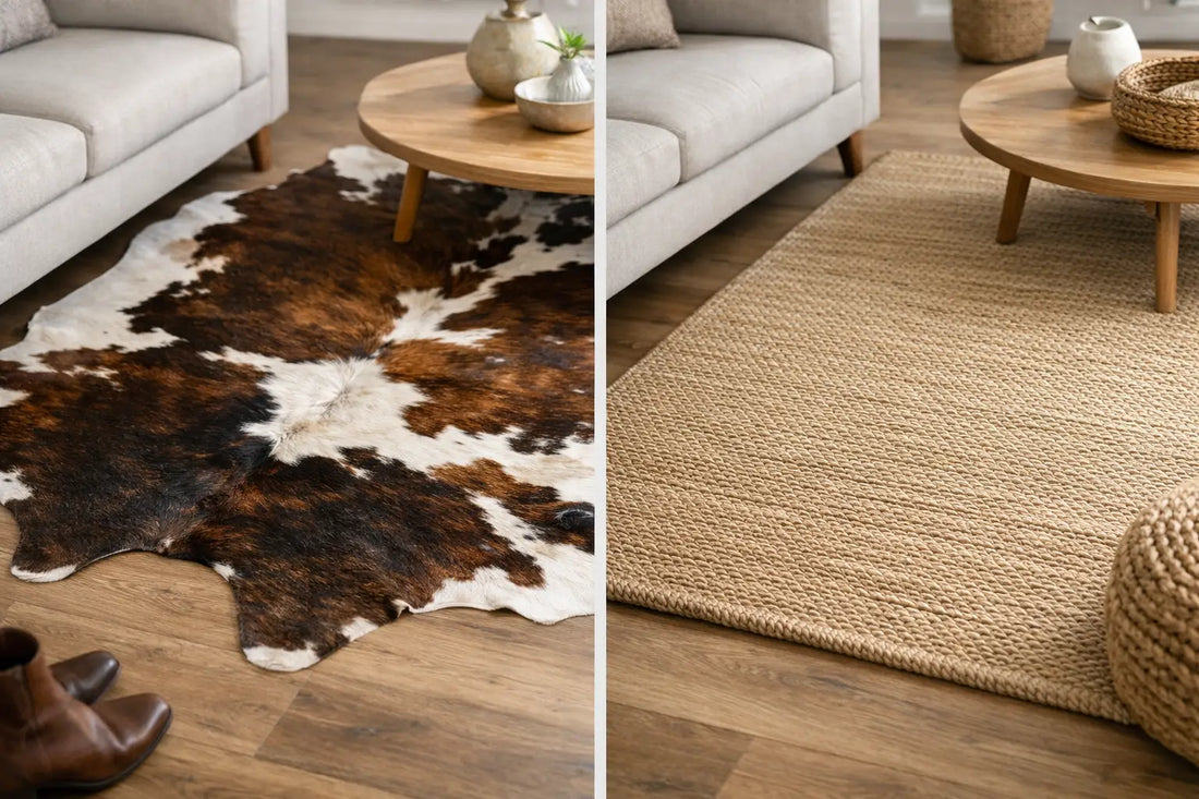 Kuhfell gegen Sisal: Welcher Teppich passt besser?