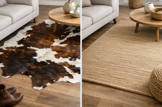 Kuhfell gegen Sisal: Welcher Teppich passt besser?