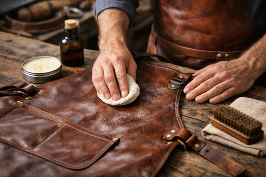 Lederschürze aus Leder geschmeidig halten