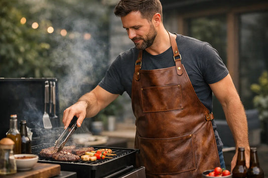 Lederschürze fürs Grillen für Herren