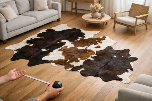 Welche Größe Kuhfell Teppich passt?