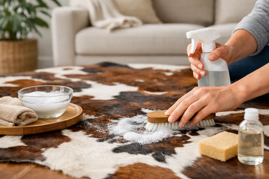 Wie reinigt man einen Kuhfell-Teppich?