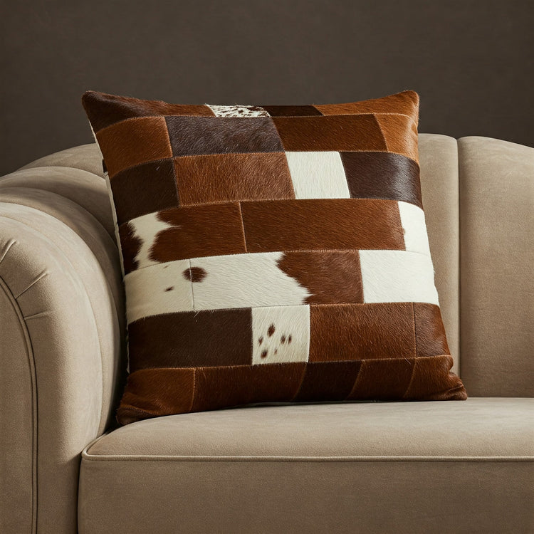 Patchwork Kuhfell Kissen