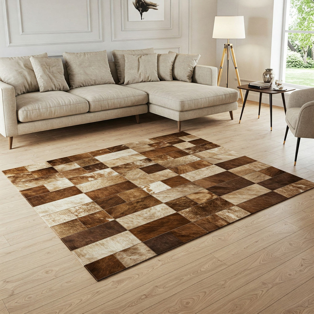 Patchwork Kuhfell Teppich