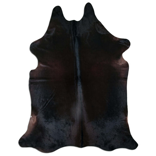 Kuhfell  - L242 x B190 cm - dunkelbraun schwarz