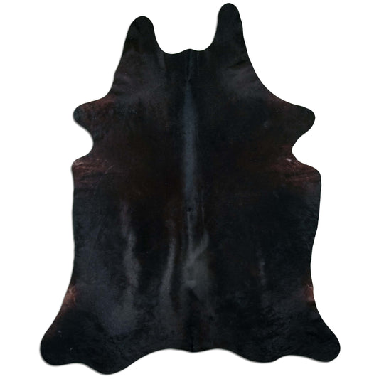 Kuhfell  - L240 x B185 cm - dunkelbraun schwarz