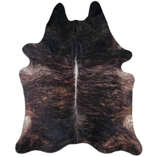 Kuhfell  - L240 x B200 cm - schwarz braun grau