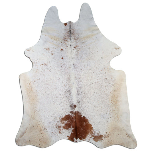 Kuhfell  - L215 x B180 cm - weiß braun salt&pepper