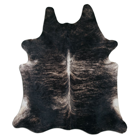Kuhfell  - L238 x B208 cm - schwarz weiß grau