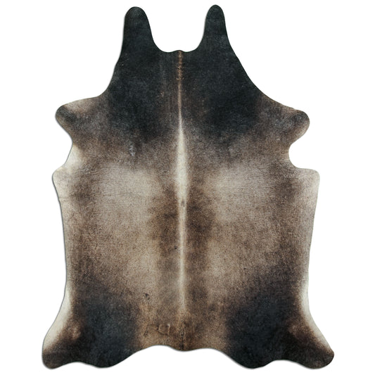 Kuhfell  - L230 x B180 cm - grau schwarz