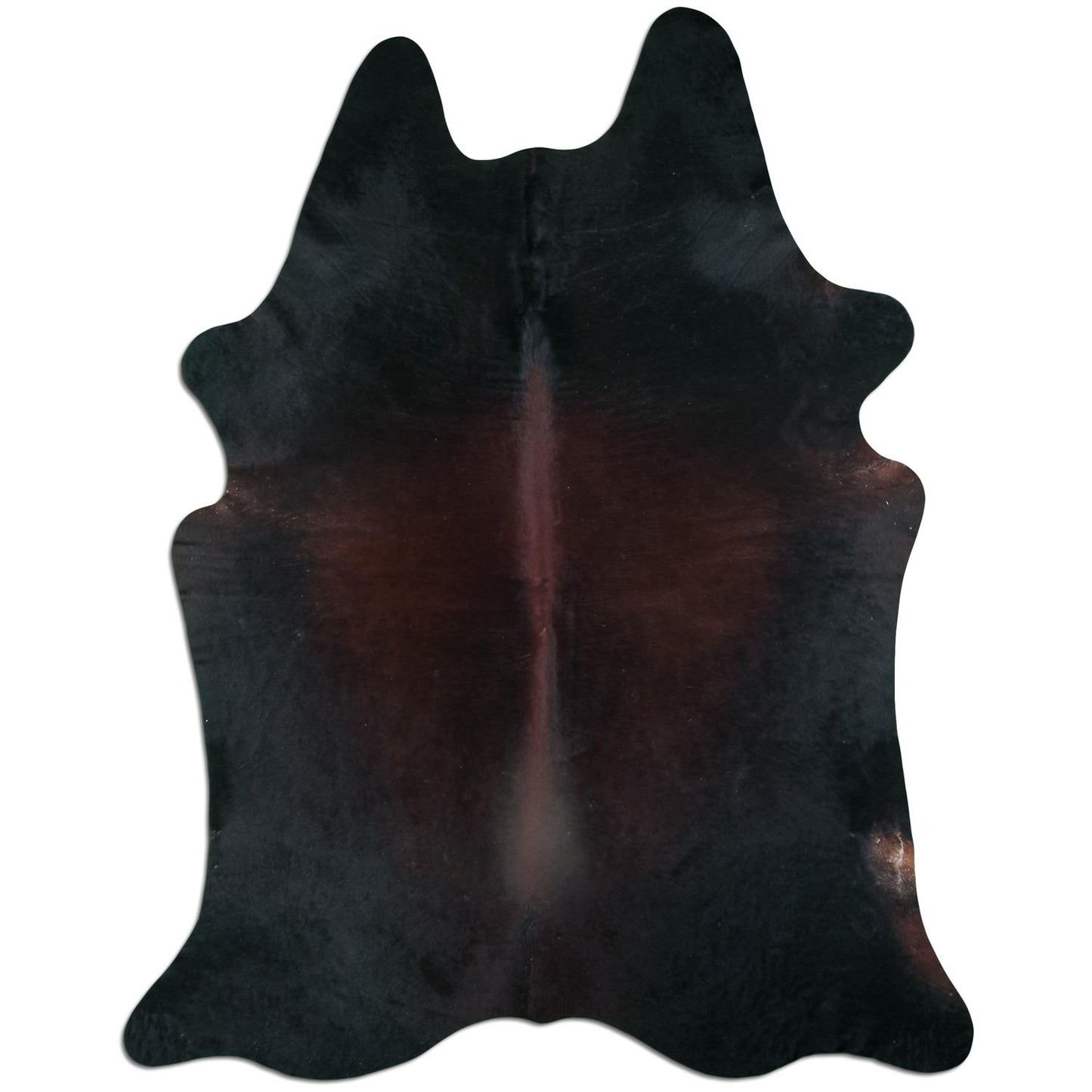 Kuhfell Teppich - L213 x B170 cm - schwarz braun