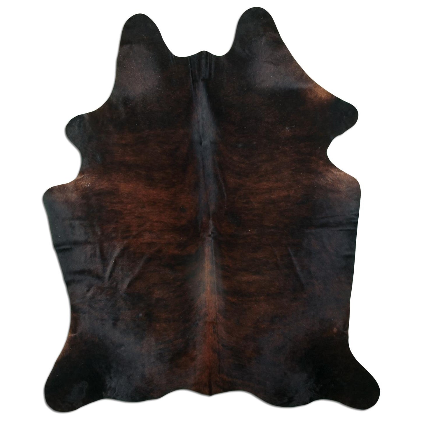 Kuhfell Teppich - L208 x B170 cm - schwarz braun