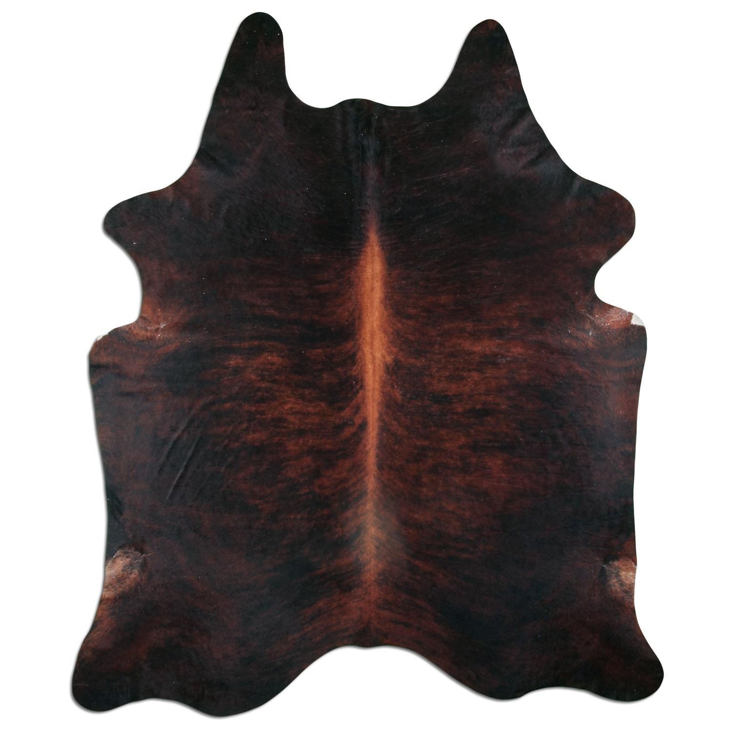 Kuhfell Teppich - L230 x B183 cm - schwarz braun