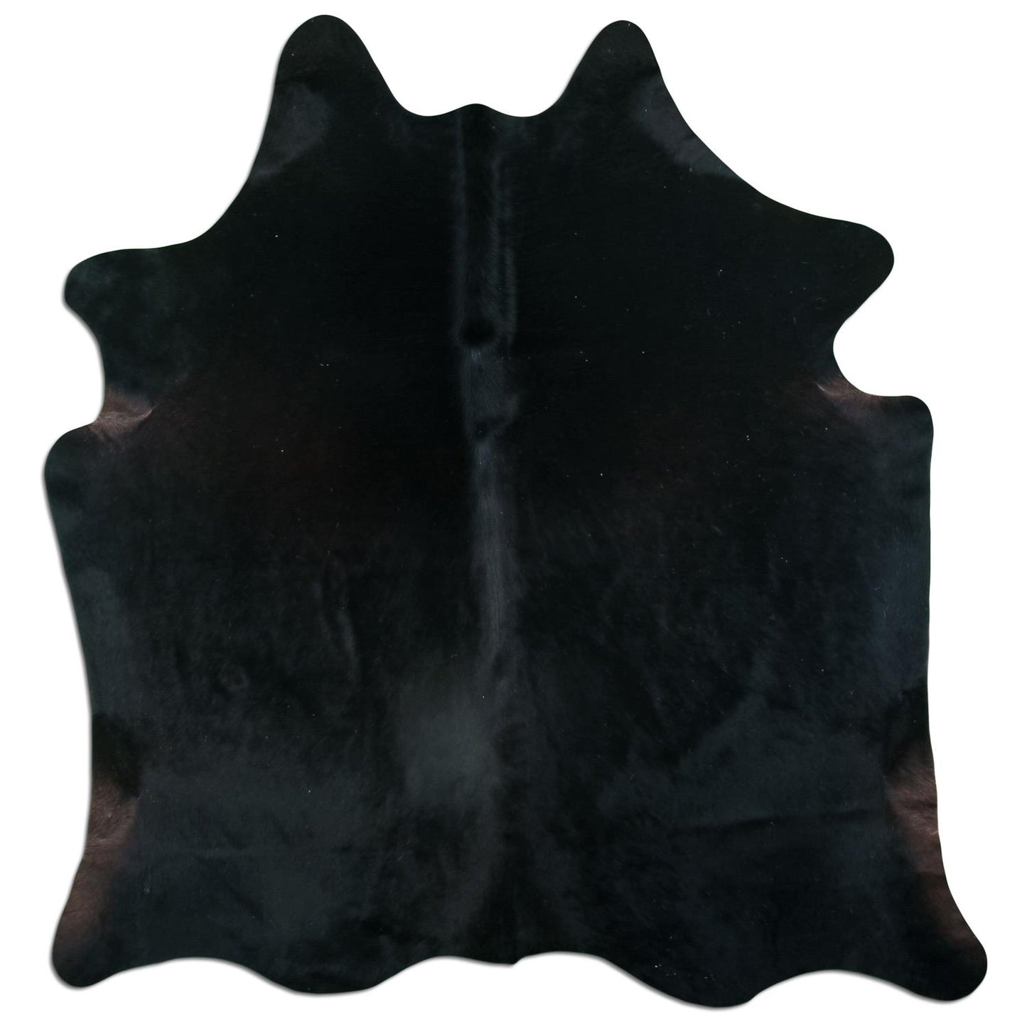 Kuhfell Teppich - L208 x B180 cm - schwarz