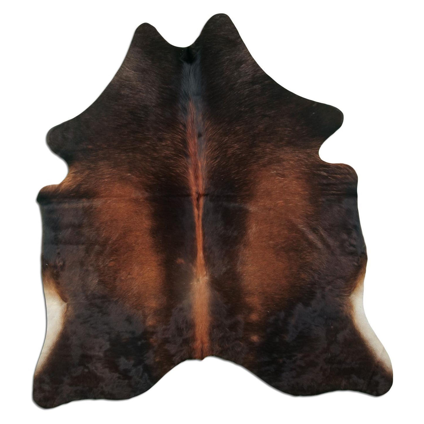 Kuhfell Teppich - L210 x B180 cm - schwarz braun weiß