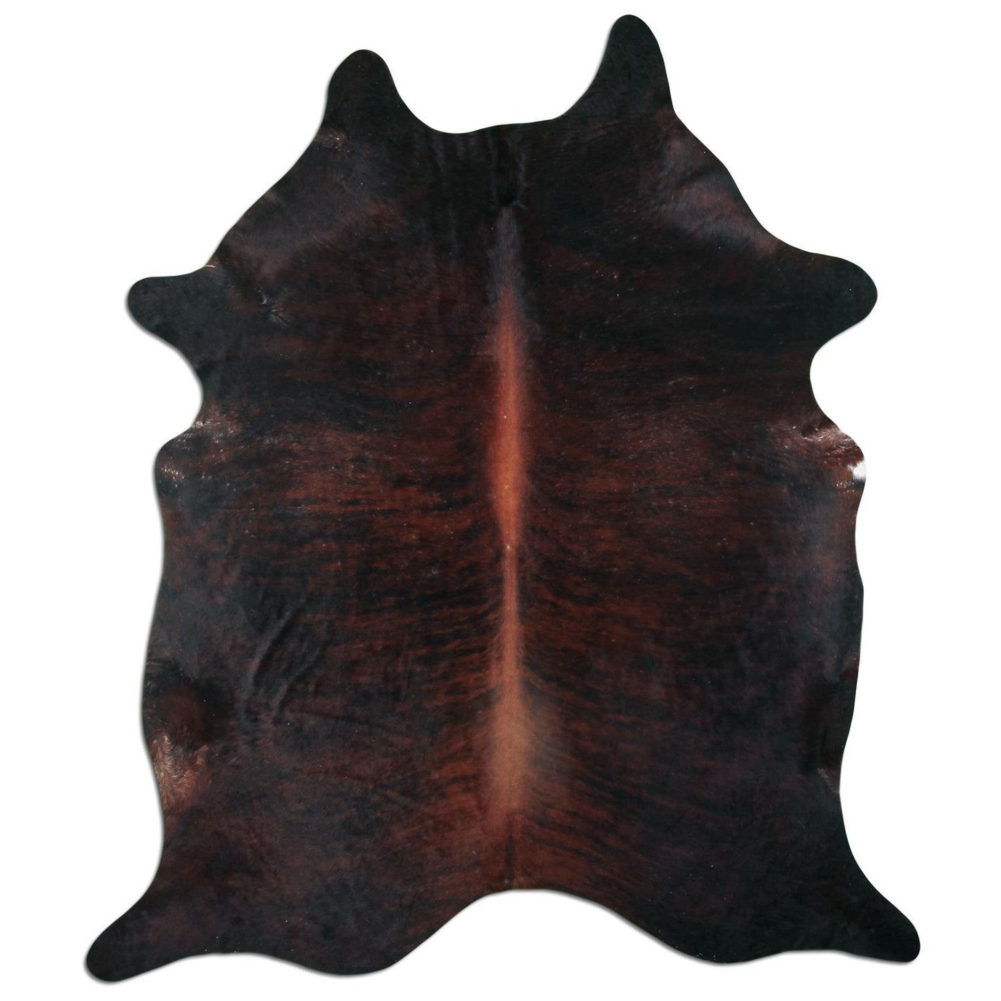 Kuhfell Teppich - L210 x B180 cm - schwarz braun