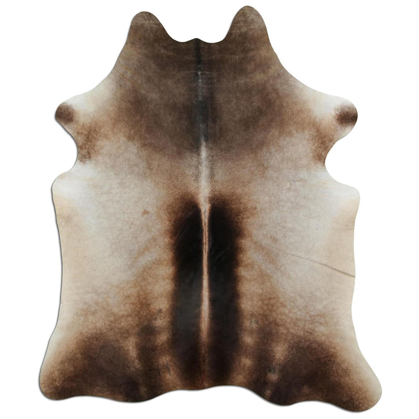 Kuhfell Teppich - L208 x B170 cm - grau braun