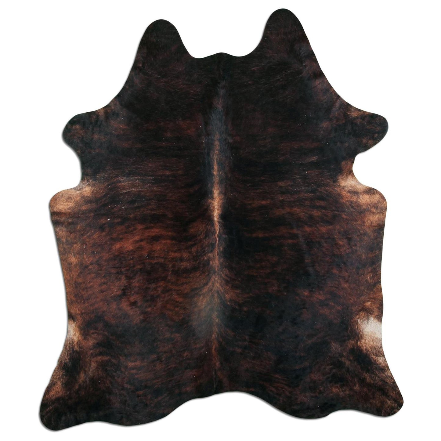 Kuhfell Teppich - L215 x B182 cm - schwarz braun