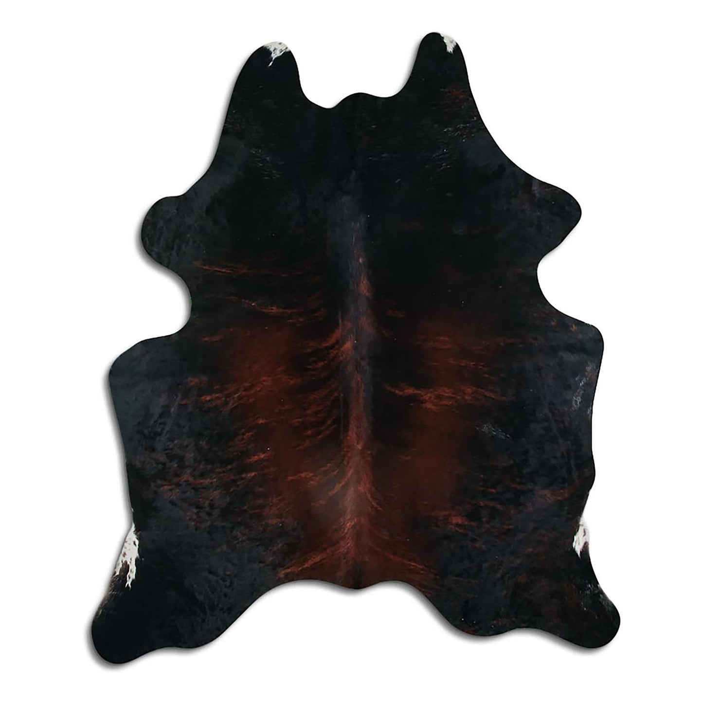 Kuhfell Teppich - L240 x B200 cm - schwarz braun weiß