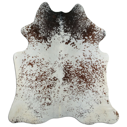 Kuhfell Teppich - L210 x B180 cm - salt&pepper weiß braun