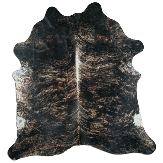 Kuhfell Teppich - L240 x B210 cm - schwarz braun weiß