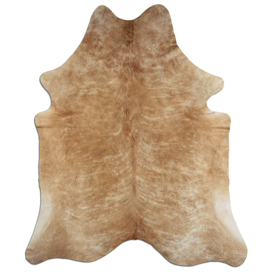 Kuhfell Teppich - L230 x B185 cm - beige braun weiß
